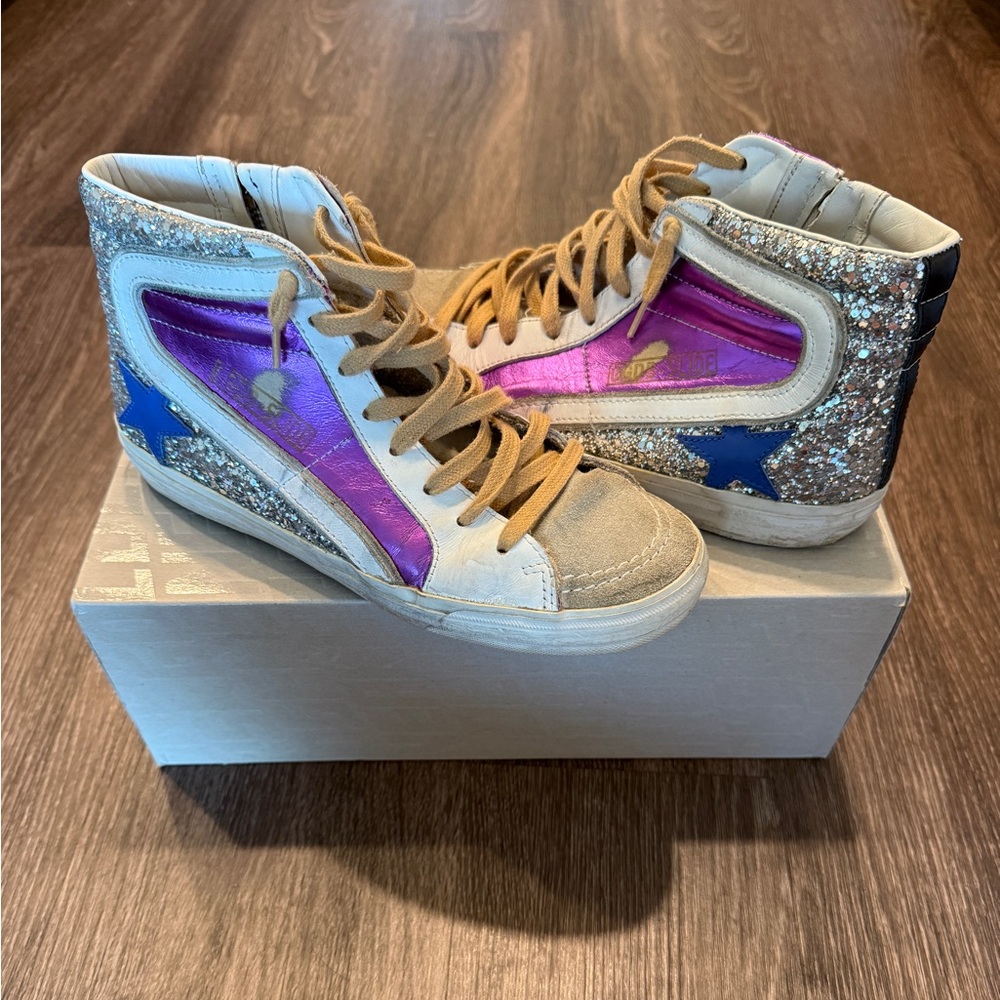 Golden Goose Slide High-Tops with original box and dust bag